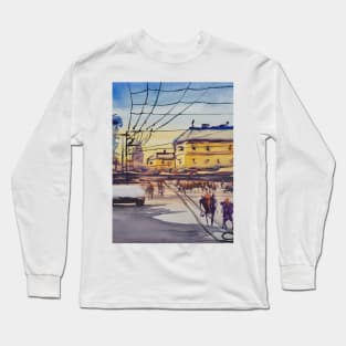 Calle y auto Long Sleeve T-Shirt